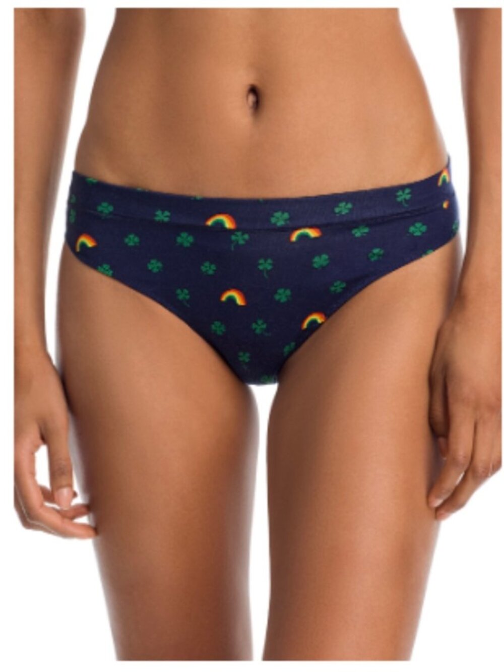 NEW MeUndies FeelFree Thong Lucky Me UltraModal Shamrock & Rainbow Womens XL